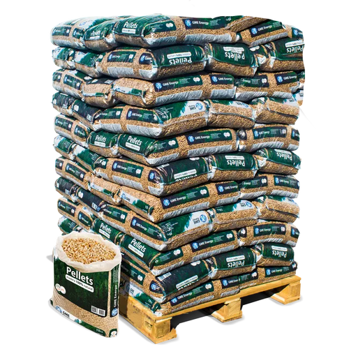 Palet de Pellets de Madera GME Energy – 77 Sacos (1.155 kg) de Calor Eficiente